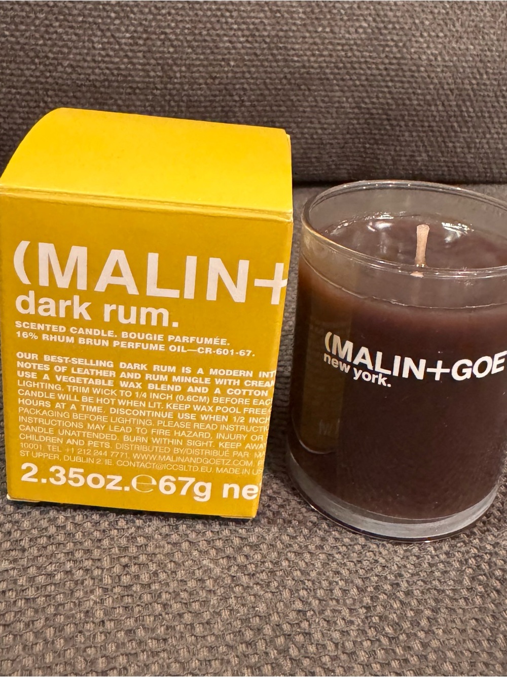 MALIN+GOETZ Dark Rum Scented Candle - Brown